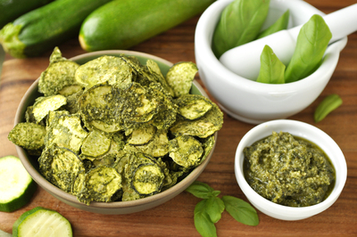 Pesto Zucchini Chips
